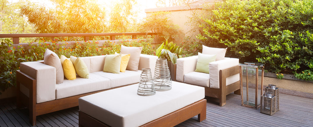 elegant furniture and design in modern patio